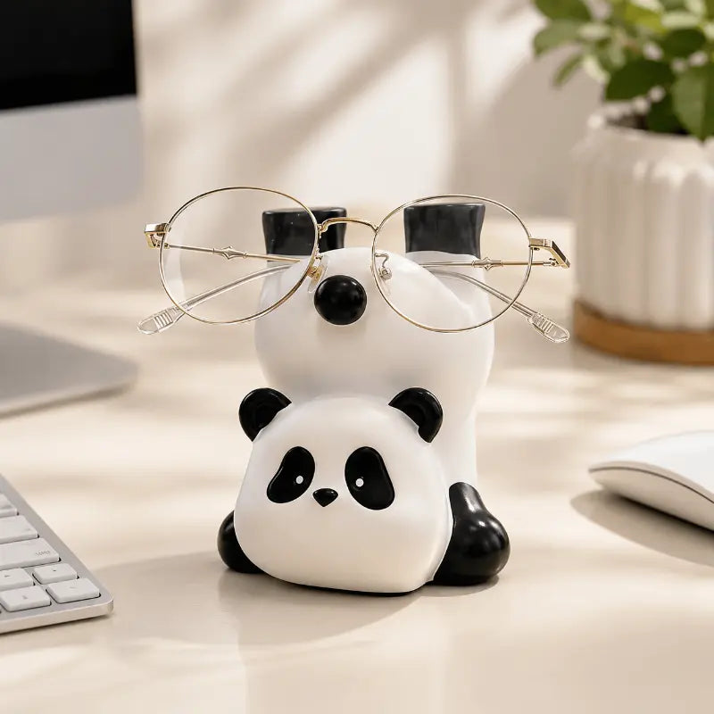 Panda decorative glasses holder for desk and home décor