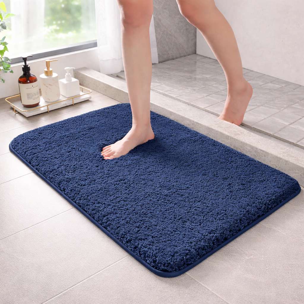 Soft Absorbent Bathroom Mat – Non-Slip Plush Shower Rug for Bathroom & Home