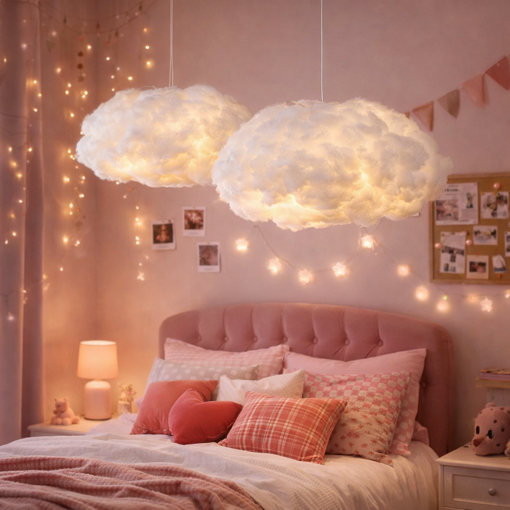 Fluffy Cotton Cloud Hanging Decor – White Ceiling & Wall Decoration for Events & Home