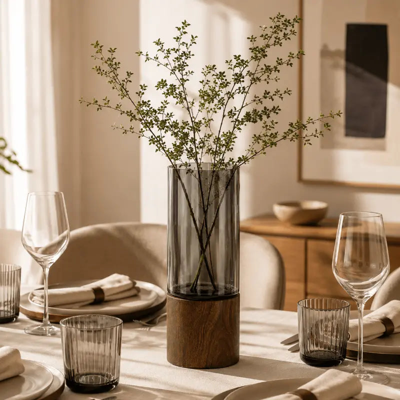 Retro glass decorative vase for elegant home décor