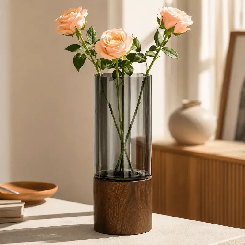 Retro glass decorative vase for elegant home décor