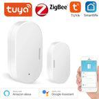 Tuya Zigbee 3.0 Wireless Window Door Gate Detector Google Home Security Alarm System App Control Door Magnetic Sensor Smart Life