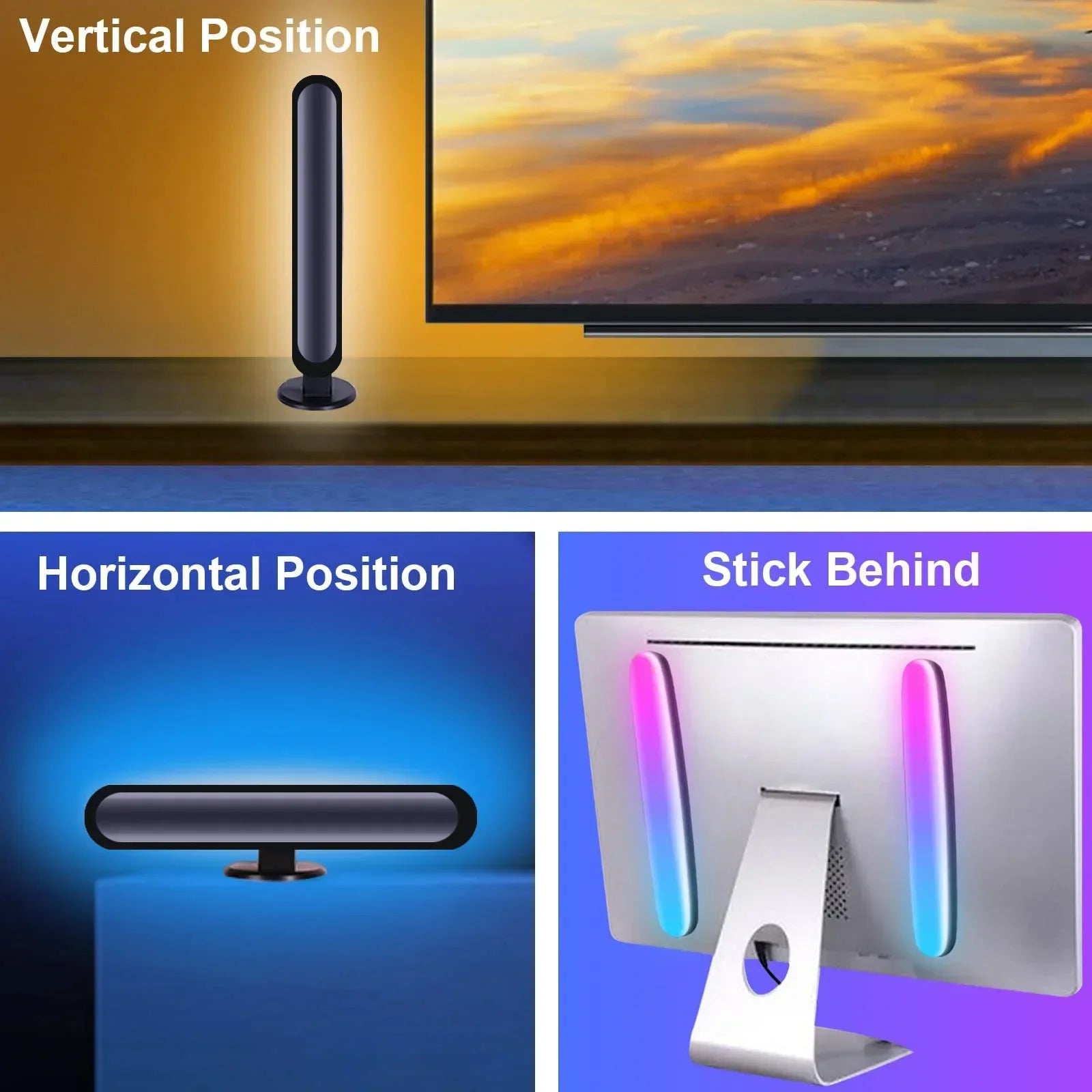 Xiaomi RGB Pickup Night Light Bar USB Rechargeable LED Lamp WIFI Tuya Music Rhythm TV Ambient Light For Gaming Room Table Decor