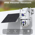 JOOAN 4K Solar Security Camera Wireless Outdoor Dual Lens Solar IP Camera PIR Human Detection Night Vision Battery CCTV Camera