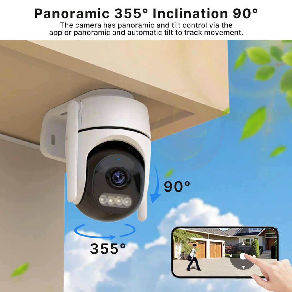 IP Camera Home Security Protection PTZ iCsee Wifi Camera 1080P 4MP HD Mini Outdoor Indoor Video Surveillance
