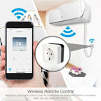 16A WiFi Air Conditioner Wall Plug Socket Outlet Companion IR Remote Controller Smart Life Tuya Work with Alexa Google UK US DE