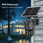 LS VISION 4G /WIFI Outdoor Solar Camera 8MP Dual Lens PIR Sim Card built in Night Vision Waterproof Security Camara Battery CCTV