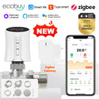 Tuya Zigbee 3.0 Thermostat Valve Smart Radiator Valve Connected Thermostatic Valve Temperature Controller Google Home Alexa