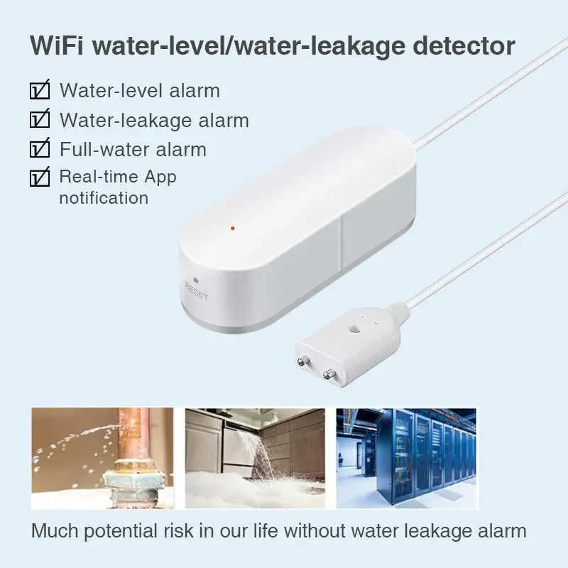 Tuya WiFi Water Leakage Sensor Smart Home Water Leakage Detector Flood Alert Overflow Security Protection Via Smart Life