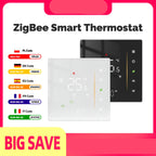 MOES Zigbee Thermostat Room Temperature Controller of Water/Electric Floor Heating Gas Boiler Humidity Tuya Work with Alex 5A16A