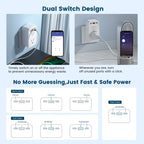 GIRIER Tuya Smart Plug WiFi 65W GaN Fast Charger with Type C USB A Fast Charging Ports EU/US/UK/FR Socket Outlet work with Alexa