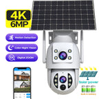 JOOAN 4K Solar Security Camera Wireless Outdoor Dual Lens Solar IP Camera PIR Human Detection Night Vision Battery CCTV Camera