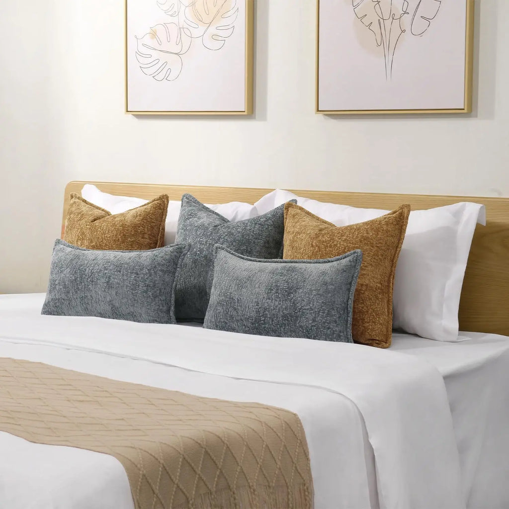 Chenille Cushion Cover – Soft Textured Decorative Pillow Cover for Sofa & Bed