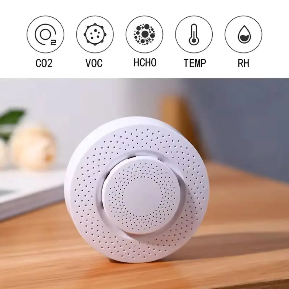Tuya Zigbee/WiFi Air Quality Sensor Smart Air Box CO2 Meter Formaldehyde VOC Temperature Humidity Sensor work with Alexa Google