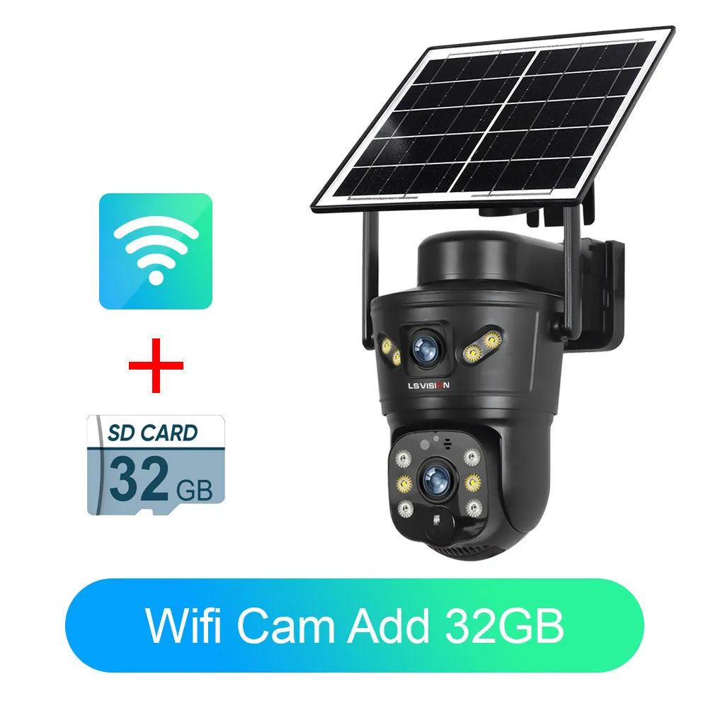 4K Solar Security Camera – Dual Lens