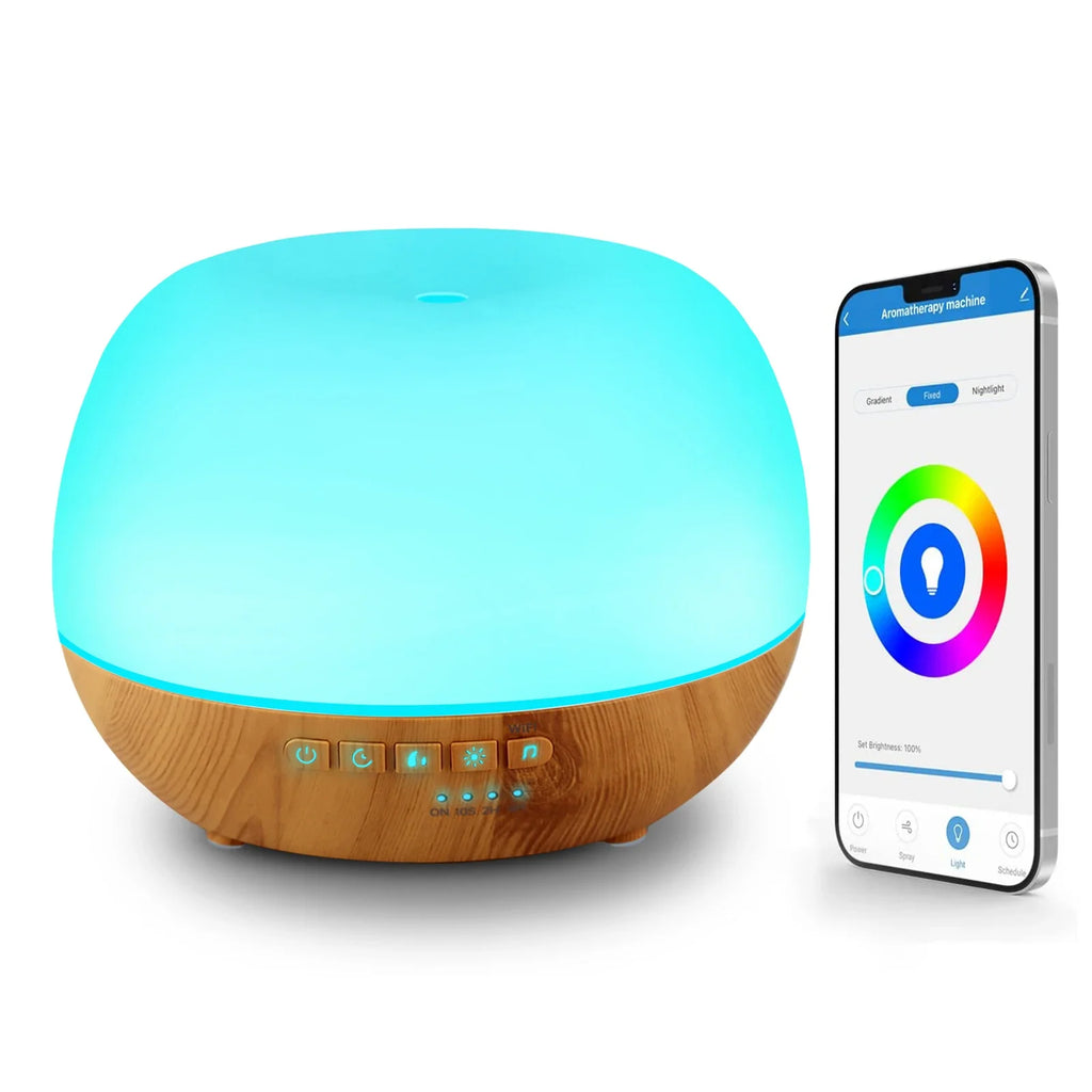 Tuya WiFi Humidifier Essential Aroma Oil Diffuser Smart Home Ultrasonic 500ml Air Humidifier Mist Maker for Alexa Google