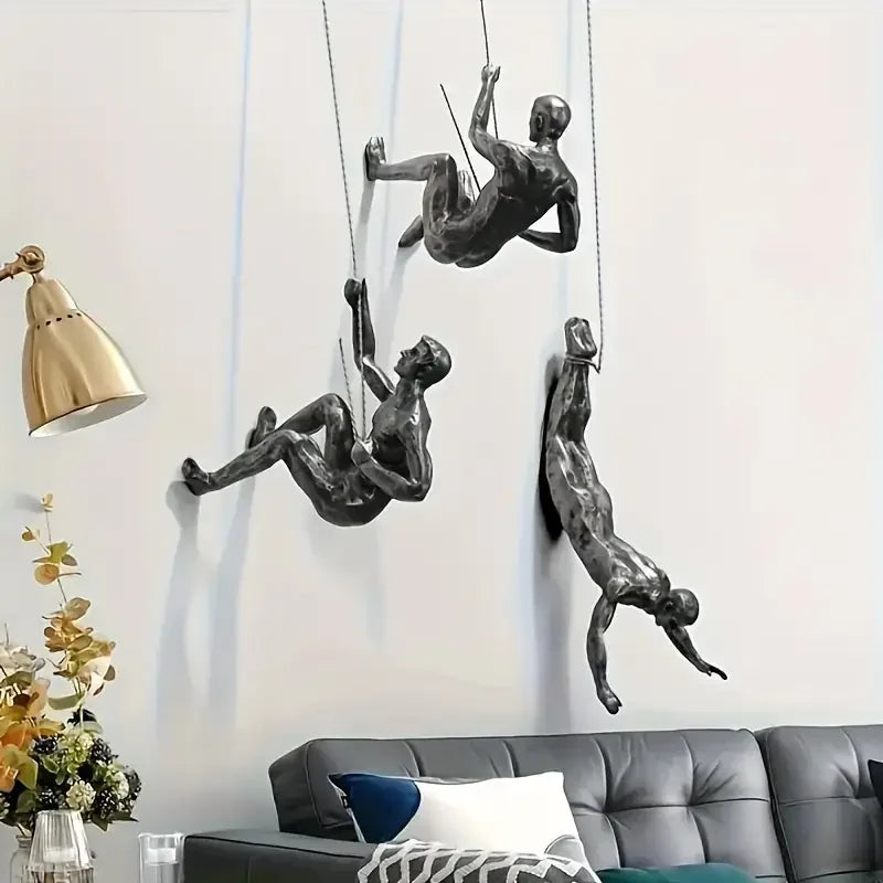 Climbing Man Wall Decor Sculpture