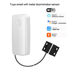 Tuya WIFI Smart Door Window Magnetic Sensor Security Alarm Open Closed Detector Home Anti-theft Door Iron Rolling Door Sensor