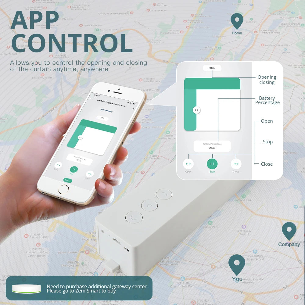 Zigbee Smart Curtain Driver Robot For Roman I Type U Type Curtains Track Alexa Google Home Control Zemismart Motor Drivers