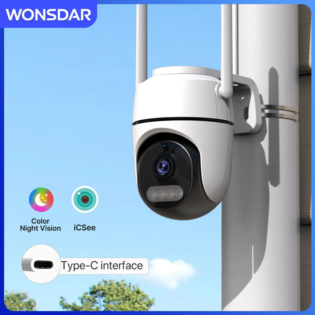 IP Camera Home Security Protection PTZ iCsee Wifi Camera 1080P 4MP HD Mini Outdoor Indoor Video Surveillance
