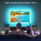 LED Ambient Light with AR Color Sensor RGBIC LED Strip Light Color Changing Smart LED TV Backlight for Home Theater Party Festiv