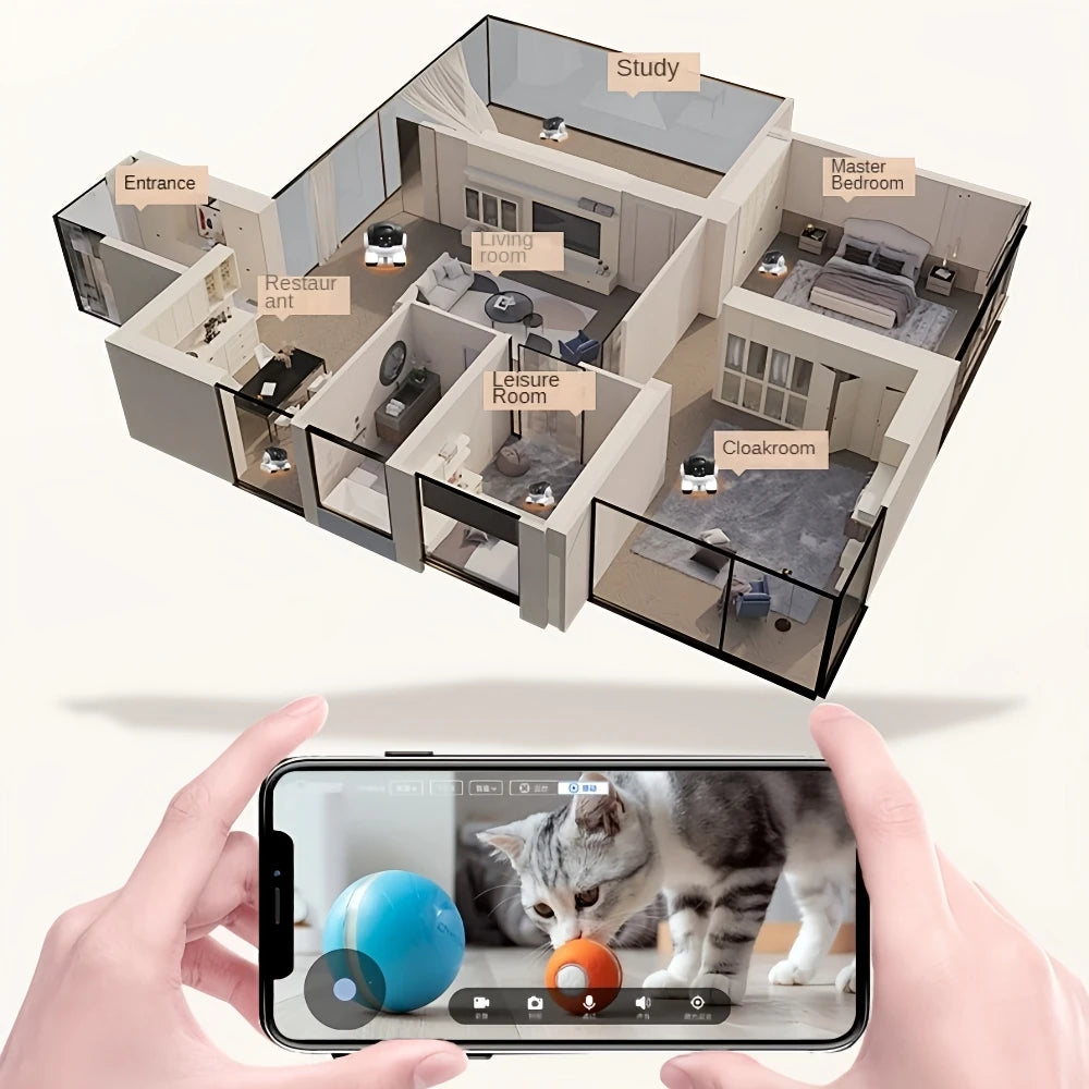 1080P HD WIFI Camera PTZ IP Security Protection Surveillance Camera Auto Tracking Baby Pets Monitor Smart Home Robot Cameras