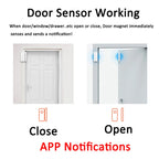 Tuya WIFI Smart Door Window Magnetic Sensor Security Alarm Open Closed Detector Home Anti-theft Door Iron Rolling Door Sensor