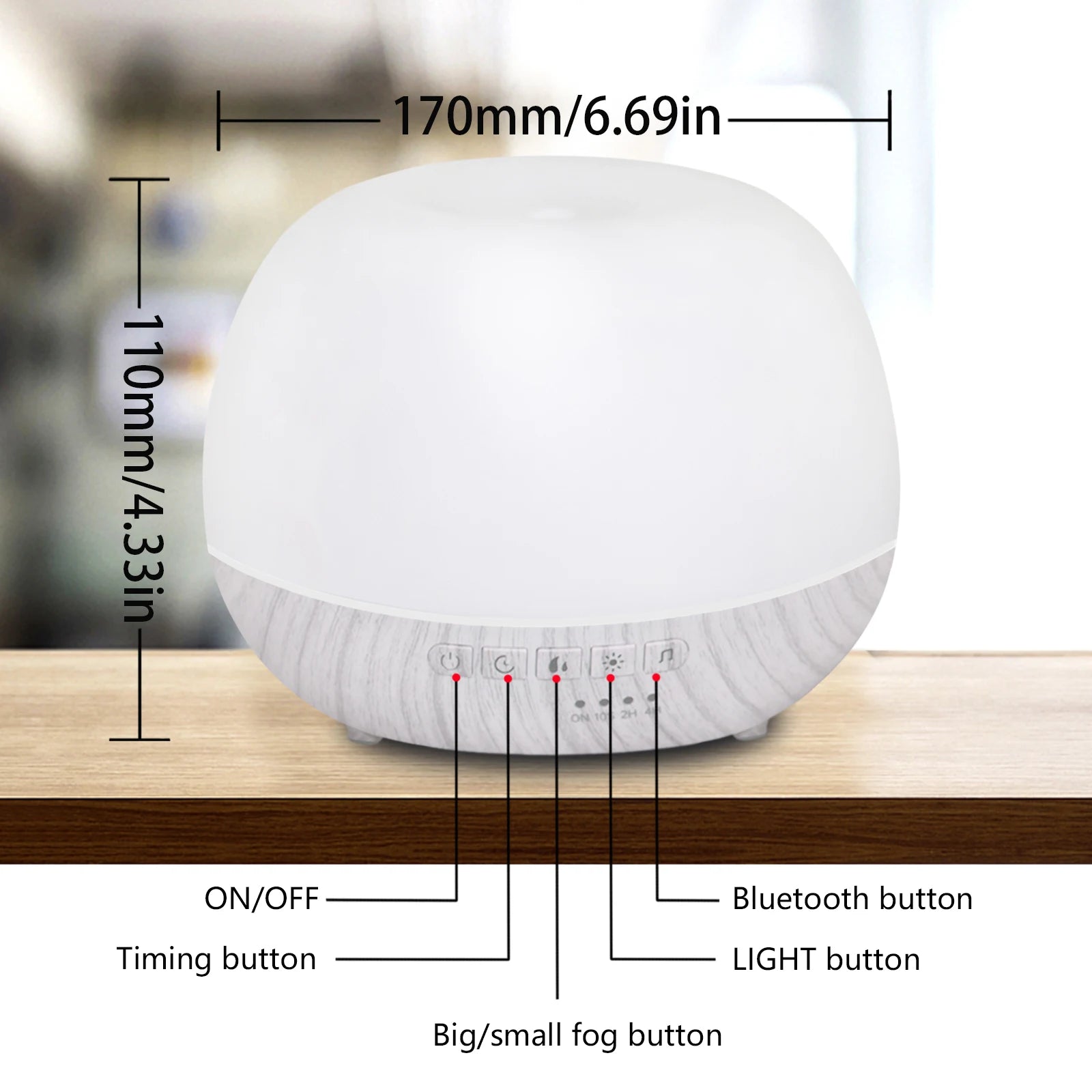 Tuya WiFi Humidifier Essential Aroma Oil Diffuser Smart Home Ultrasonic 500ml Air Humidifier Mist Maker for Alexa Google