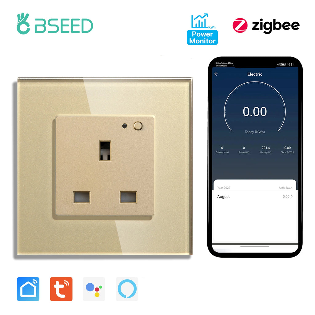 Smart Zigbee Wall Socket – 13A