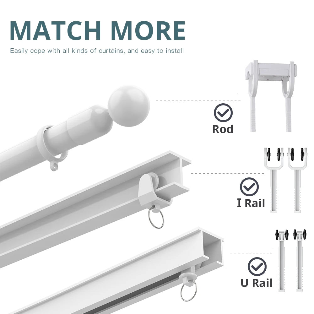 Zigbee Smart Curtain Driver Robot For Roman I Type U Type Curtains Track Alexa Google Home Control Zemismart Motor Drivers