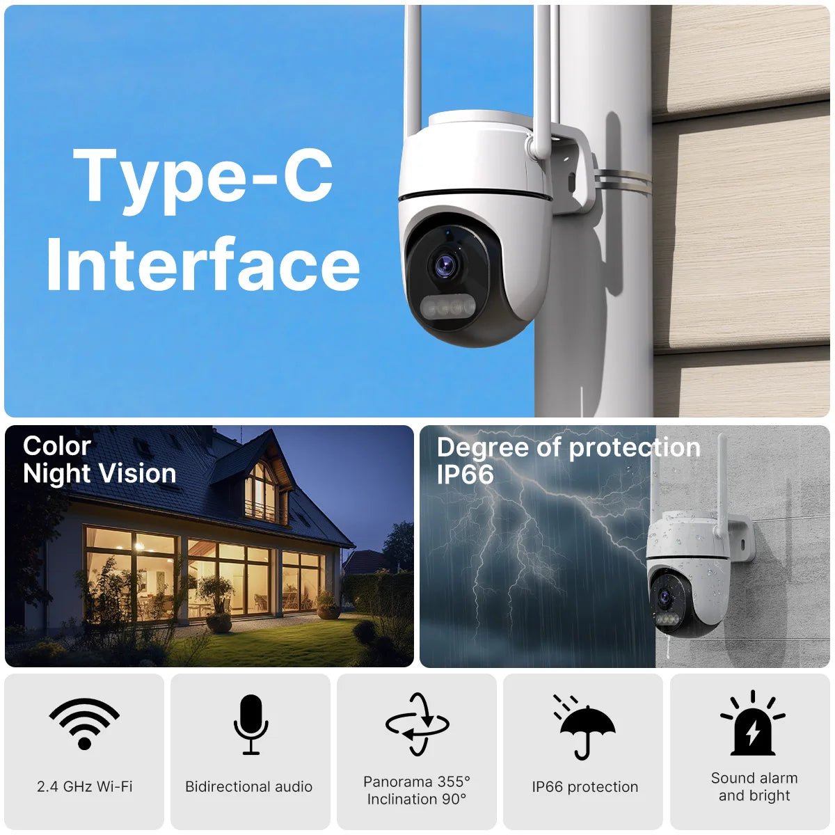 IP Camera Home Security Protection PTZ iCsee Wifi Camera 1080P 4MP HD Mini Outdoor Indoor Video Surveillance