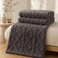 Soft coral fleece blanket for living room and bedroom décor