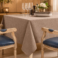 Waterproof rectangular tablecloth for dining table and outdoor use