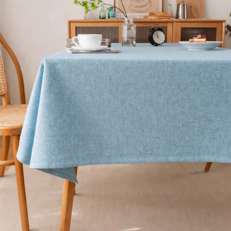 Waterproof rectangular tablecloth for dining table and outdoor use
